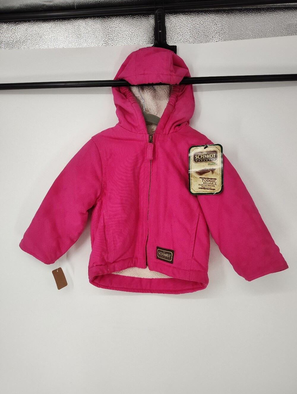 Schmidt New With Tags Kids' Hot Pink Hooded Chore Coat Size 2T